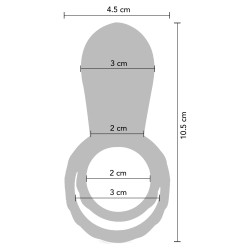 Xocoon Cockring avec étui vibrant Vibrator Green 10 x 2.8cm
